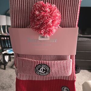 *NEW* Juicy Couture Striped Pink and White Knit Set